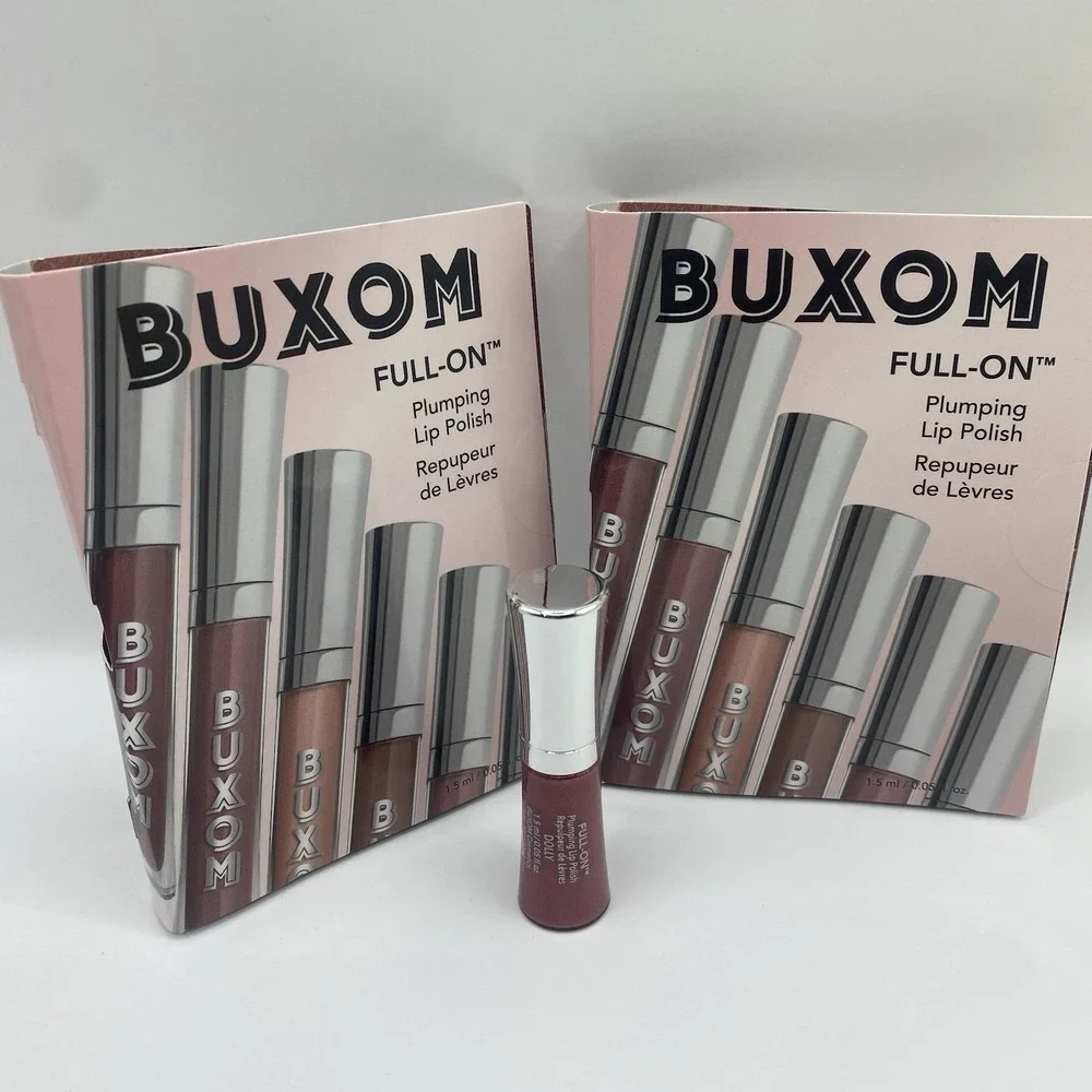 2x Buxom Full On Plumping Lip Polish Dolly Deluxe Sample 0.05oz 1.5ml New